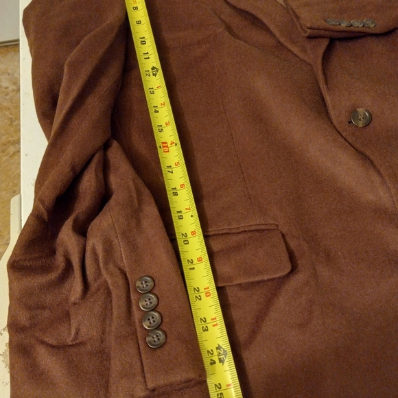 T. Harris London Brown Wool/Silk/Cashmere Blazer Jacket Sports Coat Size 44R - Picture 12 of 12
